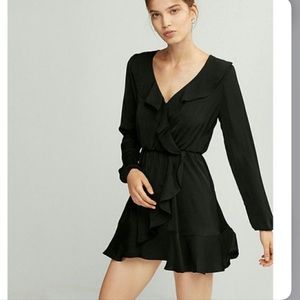 Black Express Ruffle Dress